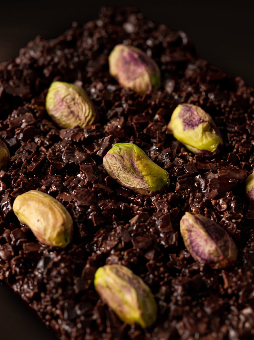 70% Dark Pistachio Chocolate Crunch Bar